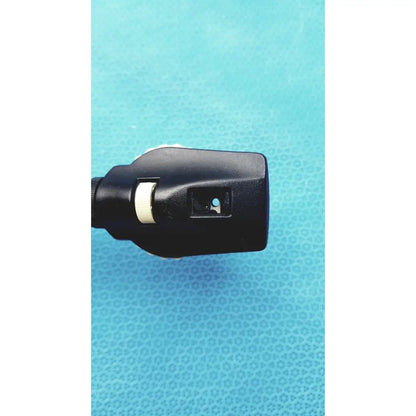 Black plastic Welch Allyn otoscope with white adjustment ring and blue light for wall transformer reuse medical use