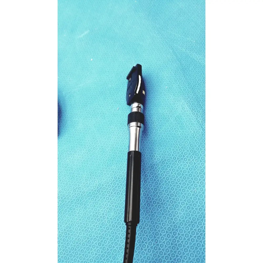 Black and silver surgical endoscope with textured grip for welch allyn gs 777 wall transformer ophthalmoscope otoscope