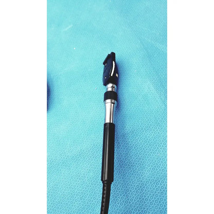 Black and silver surgical endoscope with textured grip for welch allyn gs 777 wall transformer ophthalmoscope otoscope