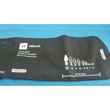 Black welch allyn hillrom blood pressure cuff thigh 13 with size chart and reusable flexiport design