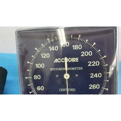 Welch allyn large adult blood pressure cuff with black accucare sphygmomanometer and clear protective cover