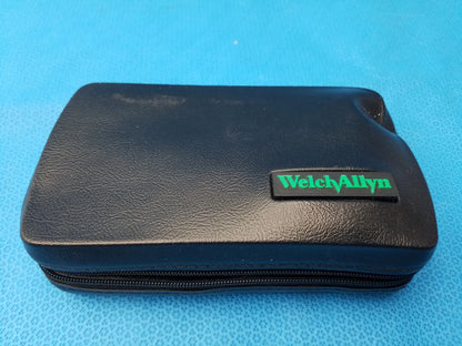 Black textured velcro case with green welch allyn logo for led macroview diagnostic set with led illumination