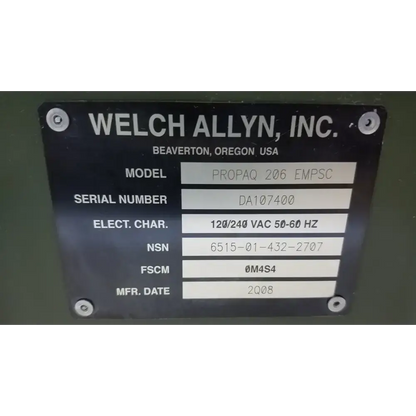 Welch Allyn PROPAQ Encore 206 EL EMPSC Vital Signs Patient Monitor Kit Patient Monitor, second-hand product photo 7