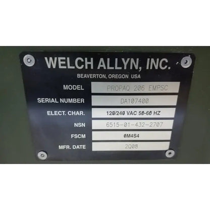 Welch Allyn PROPAQ Encore 206 EL EMPSC Vital Signs Patient Monitor Kit Patient Monitor, second-hand product photo 7