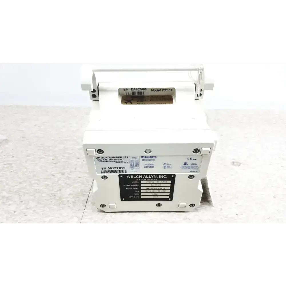 Welch Allyn PROPAQ Encore 206 EL EMPSC Vital Signs Patient Monitor Kit Patient Monitor, second-hand product photo 21