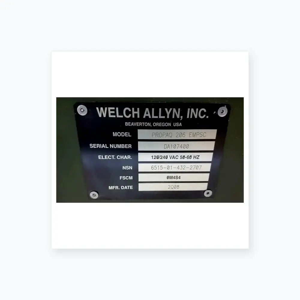 Welch Allyn PROPAQ Encore 206 EL EMPSC Vital Signs Patient Monitor Kit Patient Monitor, second-hand product photo 7