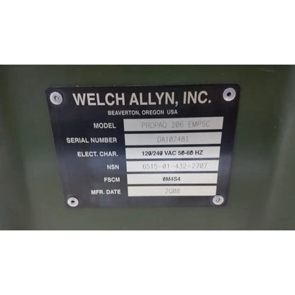 Welch Allyn PROPAQ Encore 206 EMPSC Vital Signs Patient Monitor Kit Patient Monitor, second-hand product photo 9