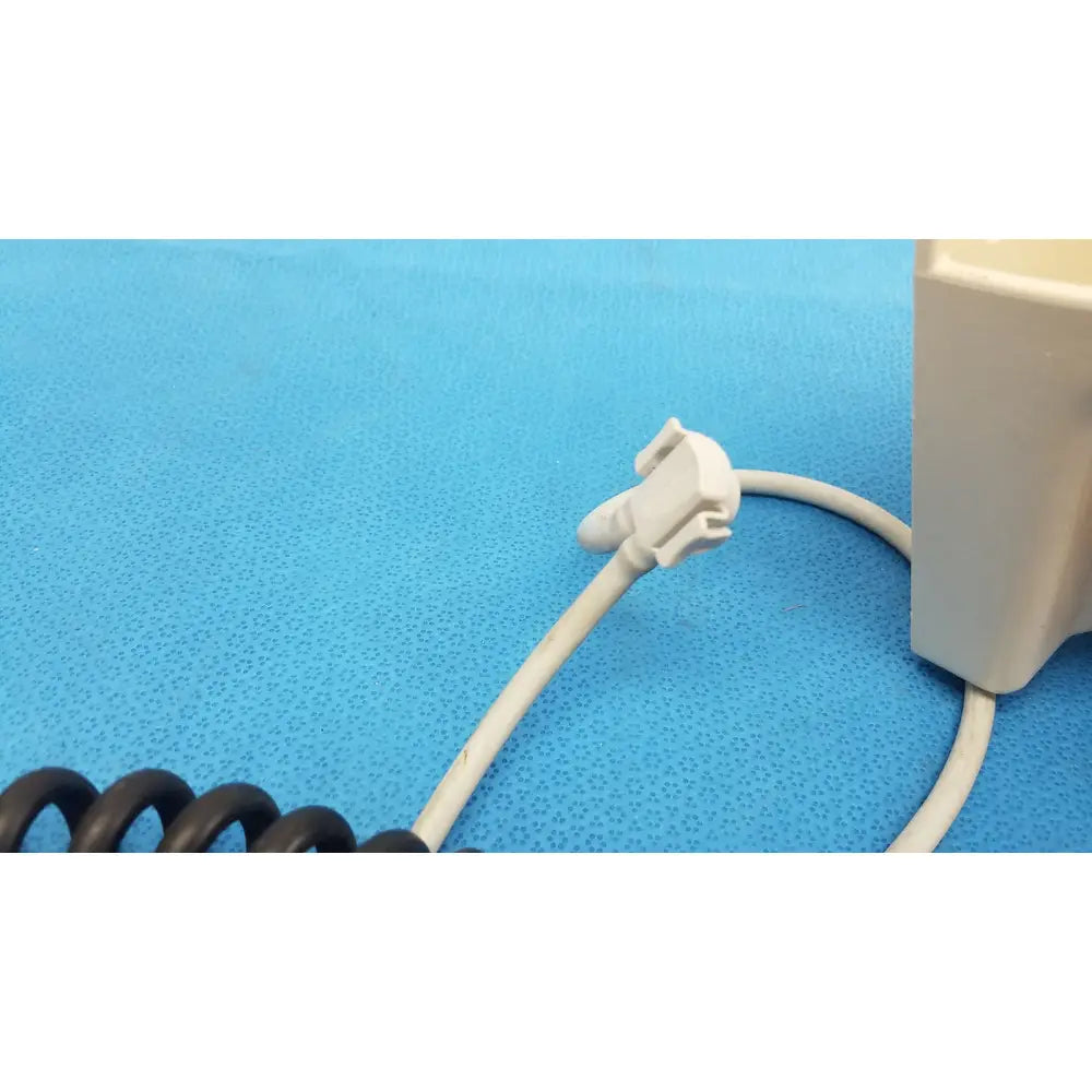 White coiled cable with plastic connector for welch allyn tycos mount aneroid sphygmomanometer blood pressure monitor gauge