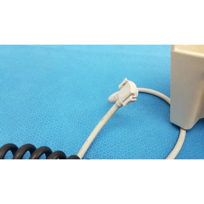 White coiled cable with plastic connector for welch allyn tycos mount aneroid sphygmomanometer blood pressure monitor gauge