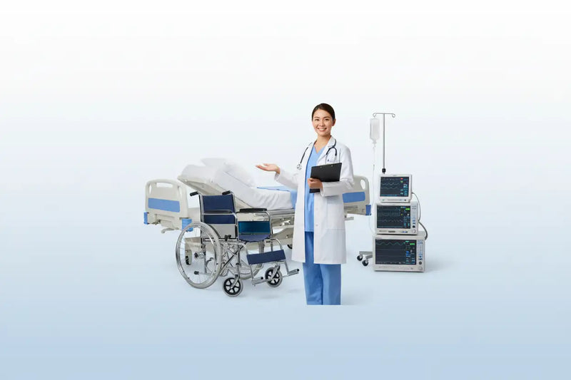 Medical equipment being evaluated for resale