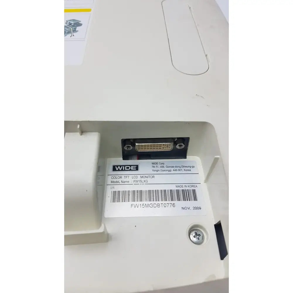 Wide Color TFT LCD Monitor Model No FW15LXG LCD Monitor, second-hand product photo 8