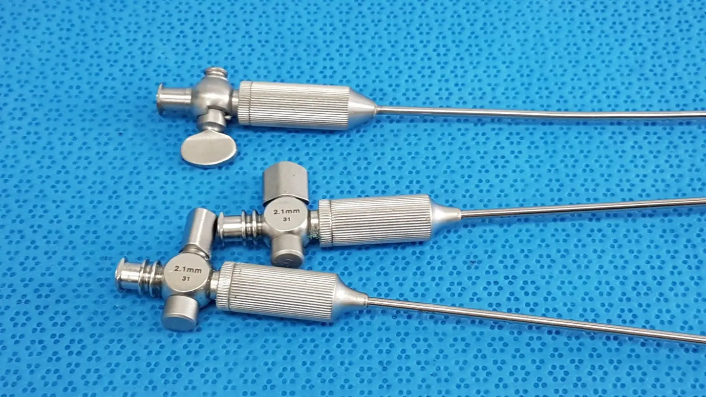 Reuse Medical Wolf 8302.08 Laparoscopic Veres Cannula – Stainless Steel Surgical Tool lot of 3 Laparoscopic Instruments, second-hand product photo 1