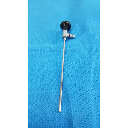 Silver surgical laryngoscope with black textured handle and metallic shaft for wolf 8471.42 arthroscopy endoscope orthopedic