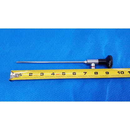 A sleek metallic wolf 8471.42 25° arthroscopy endoscope orthopedic with a black ergonomic handle and silver shaft