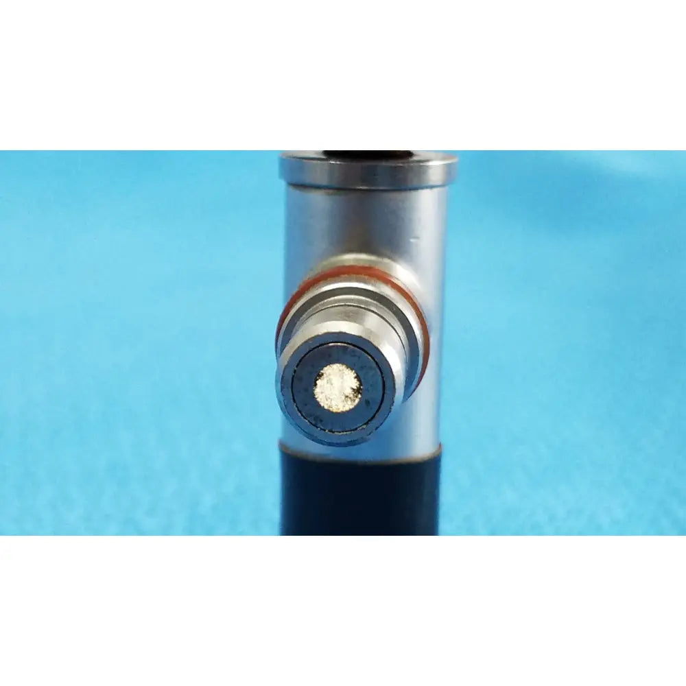Silver metallic cylindrical connector with black grip and orange o-ring showing internal wiring for wolf 8853.41 arthroscopy endoscope orthopedic