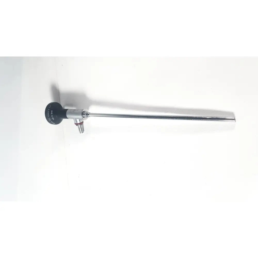Silver wolf 8853.42 25 degree rigid arthroscope with black textured handle and metallic joints for surgical use