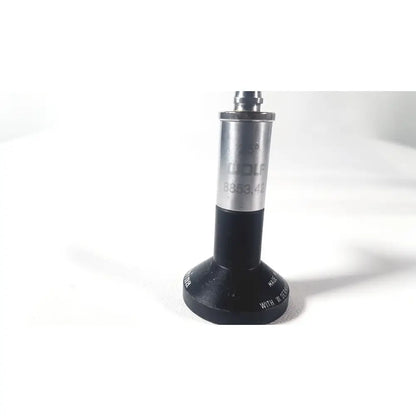 Black and silver Wolf 8853.42 25 degree rigid arthroscope with cylindrical body and engraved model number 853.42