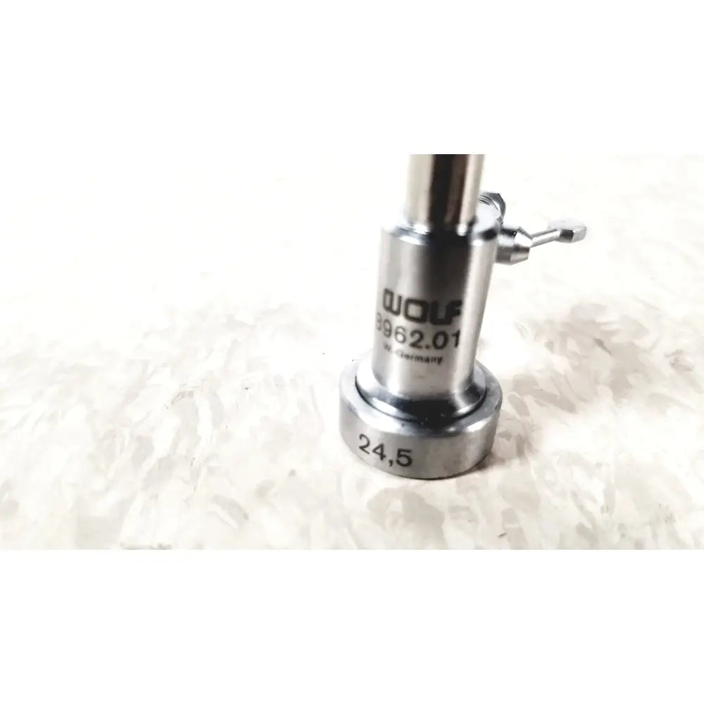 Silver metallic wolf 8962.01 sheath obturator with threaded adjustment knob for reuse medical laparoscopic instruments