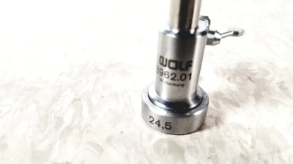 Silver metallic wolf 8962.01 sheath obturator with threaded adjustment knob for reuse medical laparoscopic instruments