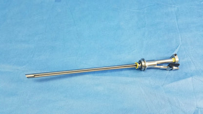 Silver working insert endoscopic instrument with a slender shaft and articulated joint in olympus sterilization tray