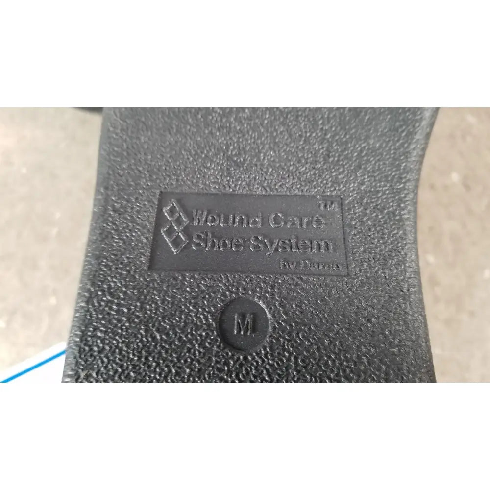 Black textured plastic wound care shoe system by darnas medium size ref wcs2b open-toe wound care shoe