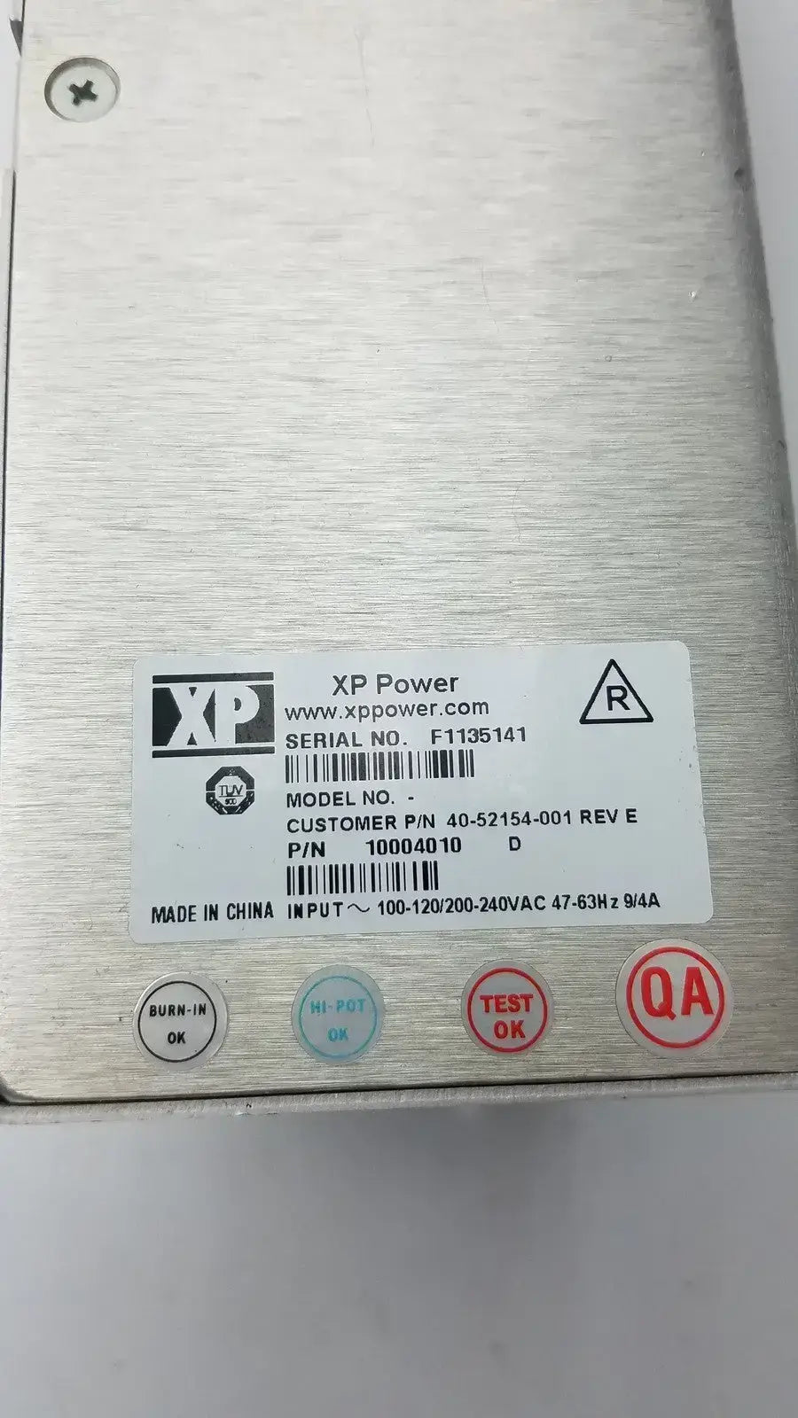 X Power 40-52154-001 Rev E Power Supply, Serial No F1135141 Power Supply, second-hand product photo 7