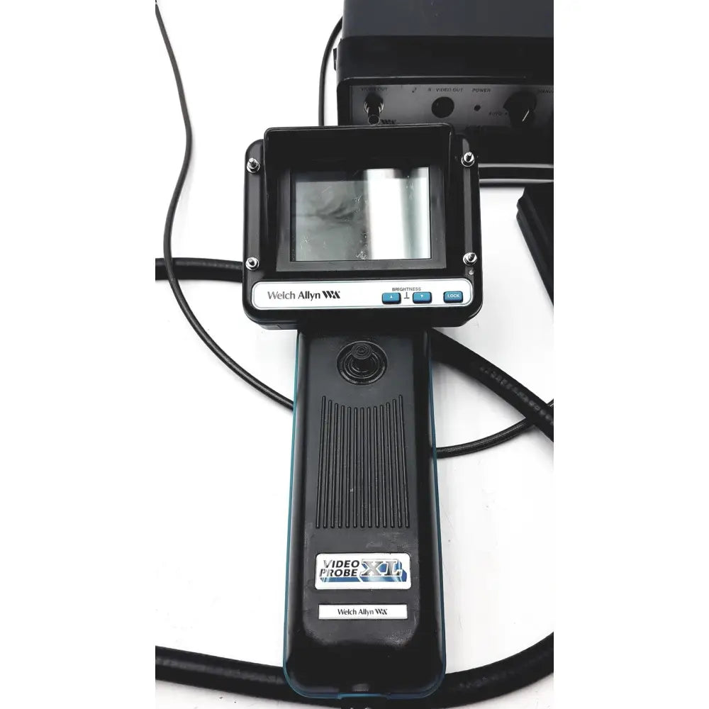 Black welch allyn xl240lsa video probe with small screen and textured grip handheld unit for medical use