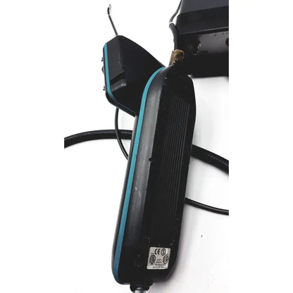 Black and teal xl240lsa video probe handheld endoscope with textured grip and attached cables for inspection use