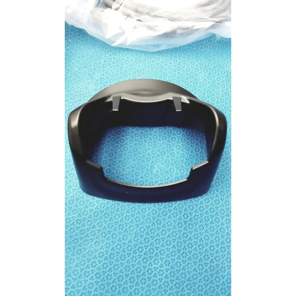 Black plastic matte lens hood with two top notches for zebra barcode scanner mt2070-sd4d62370wr with battery charger