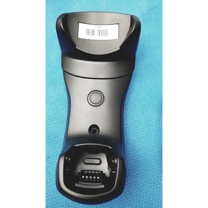 Black handheld zebra barcode scanner mt2070-sd4d62370wr with ergonomic design and charging port at the base