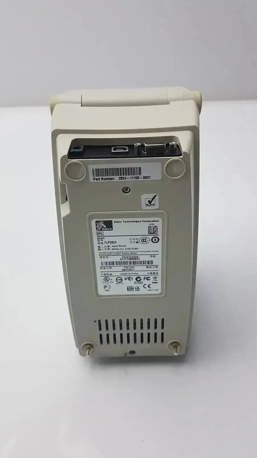 Zebra TLP 2824 Plus Thermal Printer Thermal Label Printer, as-is (for parts) product photo 7