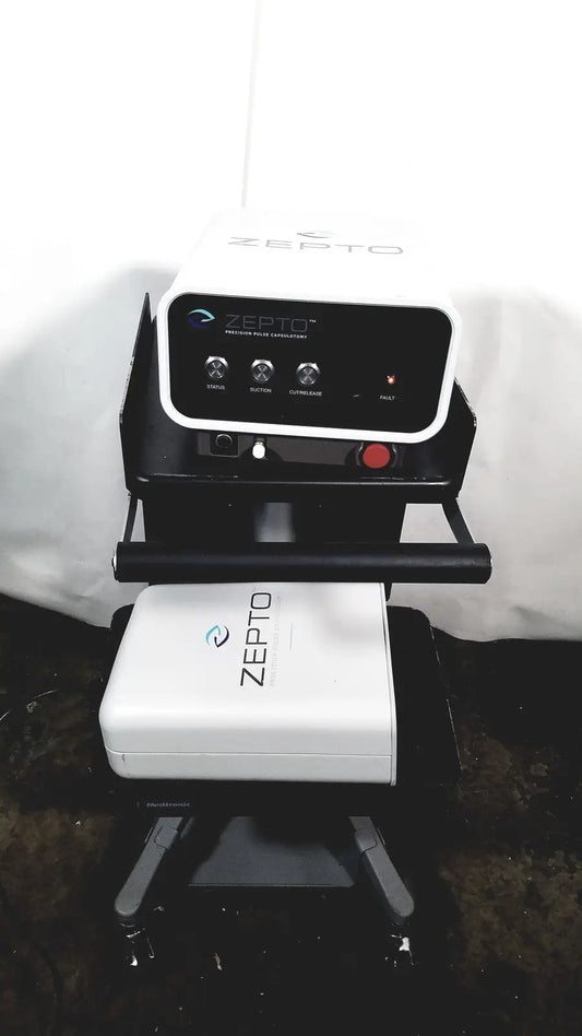 Reuse Medical Zepto Precision Pulse Capsulotomy & Zepto Power Console 12684 With Stand Other Medical & Lab Equipment, second-hand product photo 1