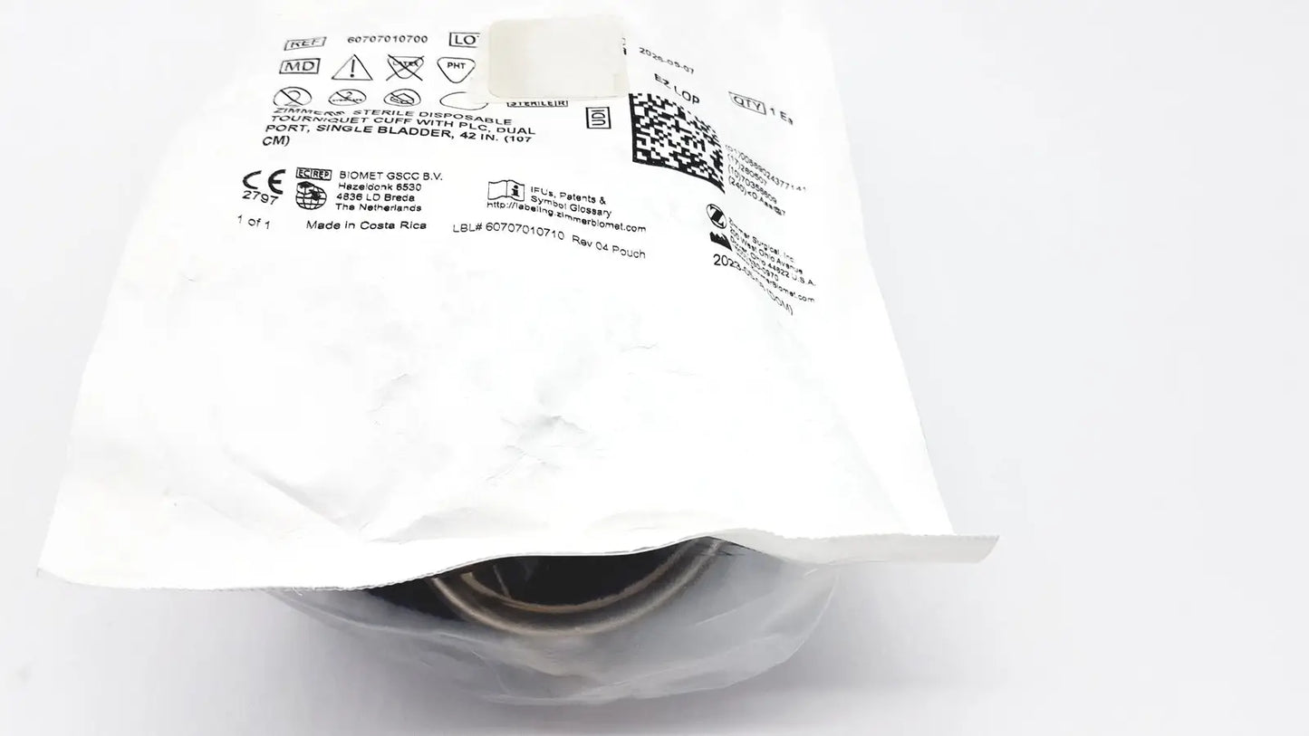Zimmer Biomet Zimmer 60707010700 Disposable Tourniquet Cuff Single Bladder 42in Disposable Tourniquet Cuff, new product photo 5