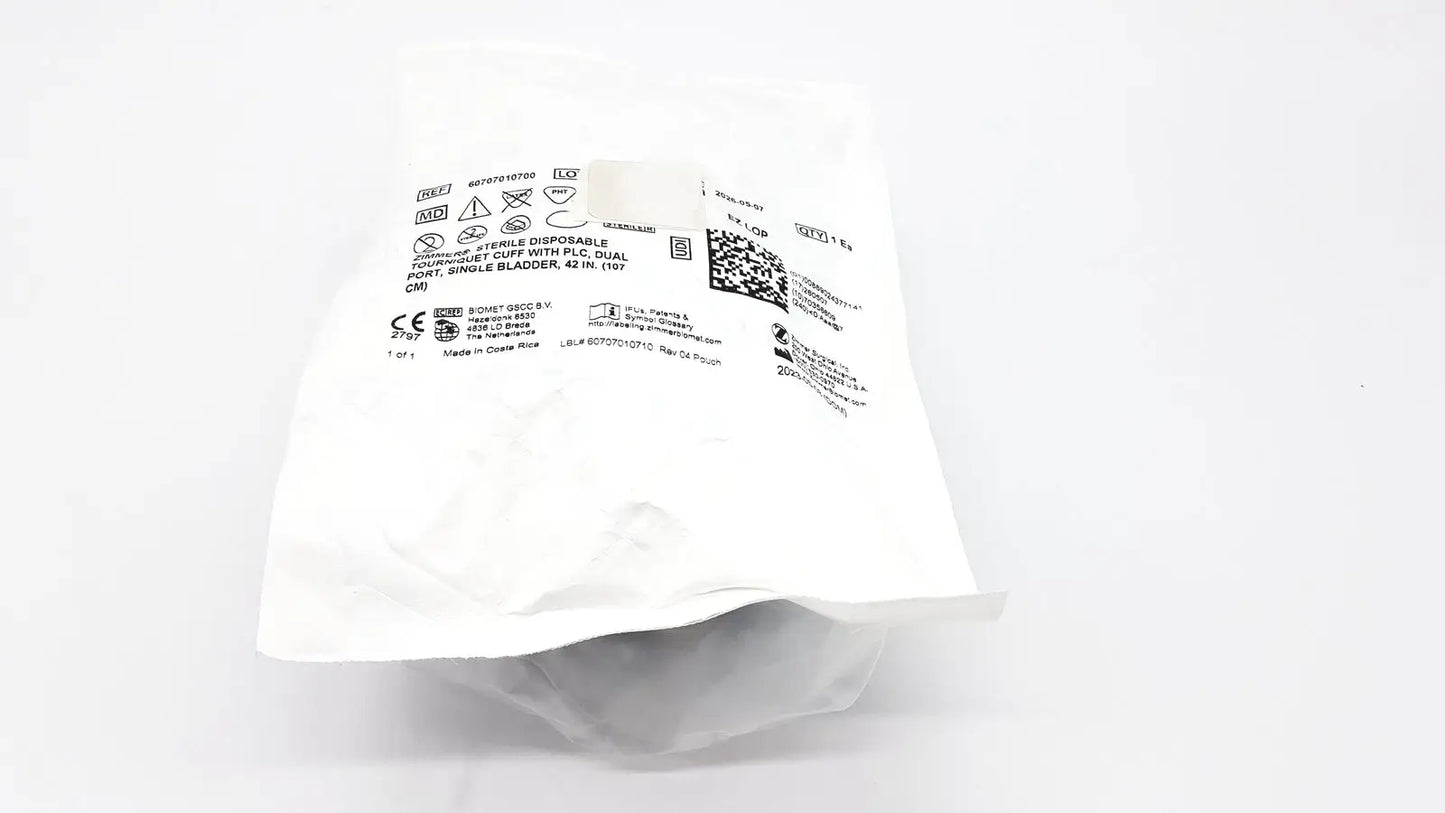 Zimmer Biomet Zimmer 60707010700 Disposable Tourniquet Cuff Single Bladder 42in Disposable Tourniquet Cuff, second-hand product photo 1
