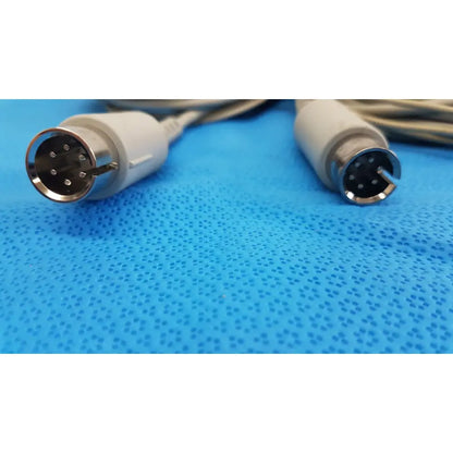 White medical-grade zoll 3-lead ecg ekg patient monitoring cable with metallic 9-pin connectors lot of 2