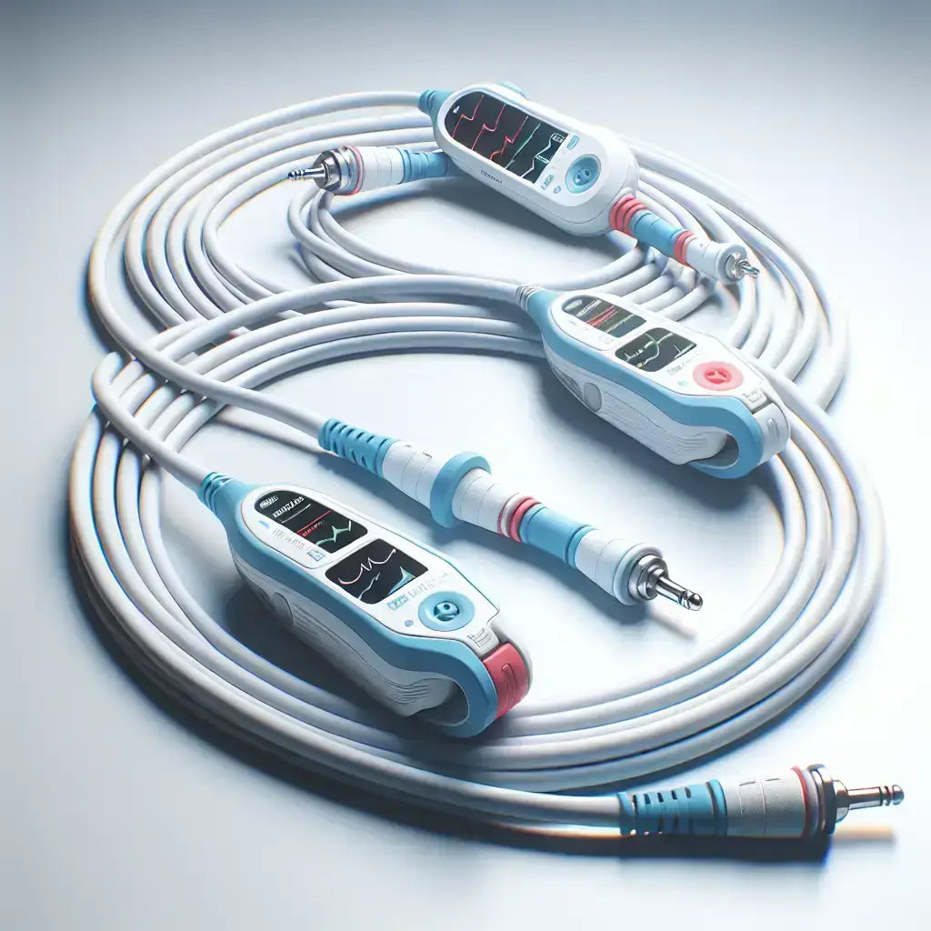 ZOLL 3-Lead ECG/EKG Patient Monitoring Cable- lot of 2 Patient Monitoring Cable, second-hand product photo 1